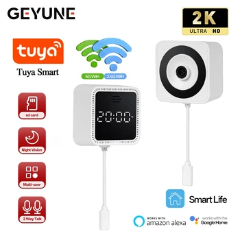 Tuya 2K Window Camera Smart 5G Wifi Mini Magnetic with Time Display 24/7 Recording Glass Cam for Indoor Home Surveillance Camera 1