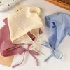 High Quality Pastoral Style Triangle Headscarf Polyester Cotton Headband Decoration Ties Hair Scarf
