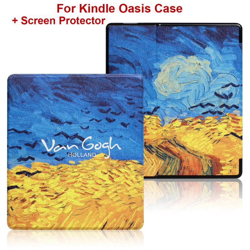 Premium PU Leather Book Cover with Screen Protector and Auto Sleep/Wake Function