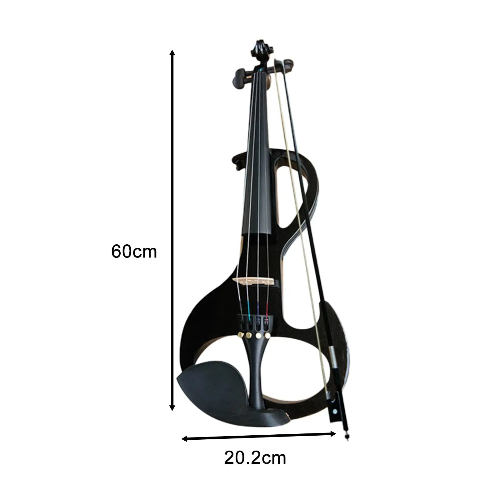 Electric Violin Set with Hard Case, Fiddle and Violin Bow and Headphone with