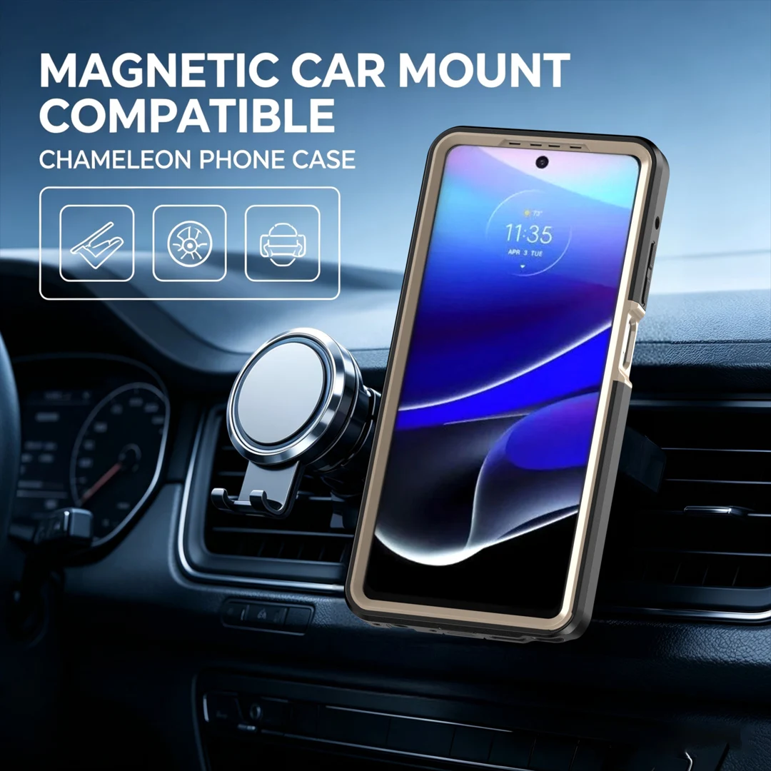 Rugged Dustproof Anti-Drop Outdoor Case with Magnetic Wireless Charging Compatibility