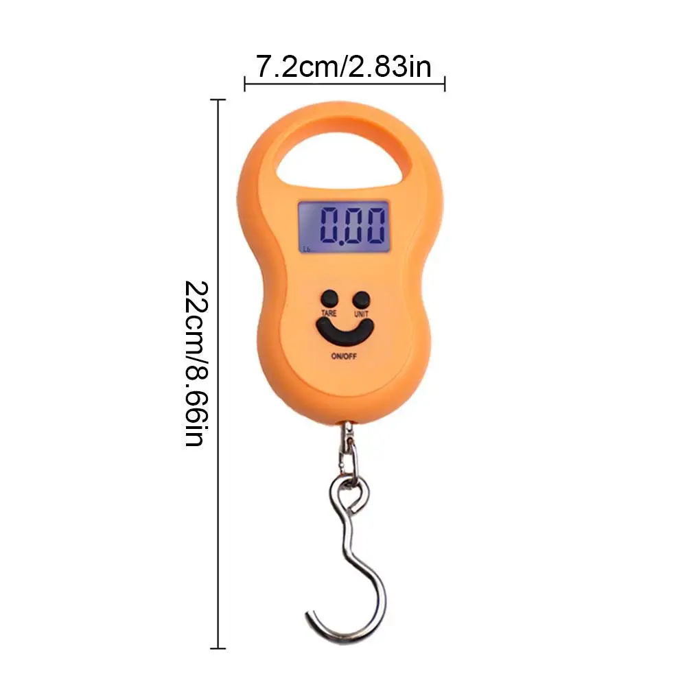 Electronic 50Kg Hanging Scale LCD Kitchen Digital Scale BackLight Fishing Weights Pocket Travel Luggage Scales