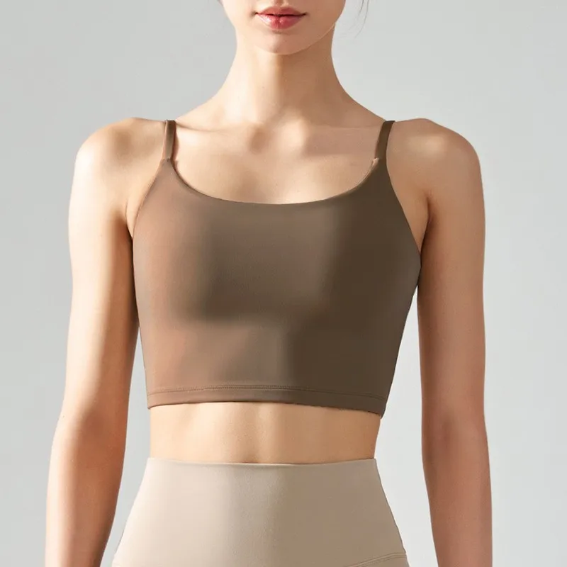 Womens Push Up Sports Bra - Breathable Fitness Vest for Gym  Yoga