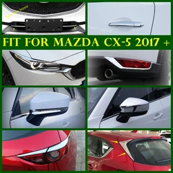 Garniture de poignée de porte pour Mazda CX 5 CX5 2017 – 2021, couvercle de phares, calandre à paupières pour rétroviseur, Kit chromé 