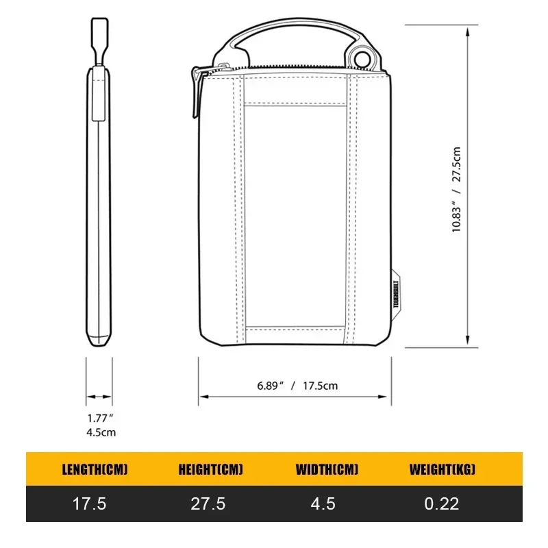 Tool Bag TOUGHBUILT TB-94-M-3 3 Pack Fastener Bags Storage Tool Bags Nail Power Tool Accessories Toughbuilt Bag