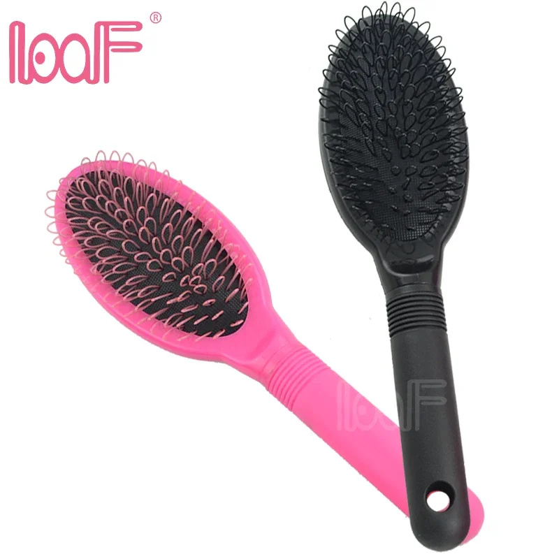 루프 50pcs 정전기 방지 루프 핀 쿠션 엉킴 가발 브러쉬 미용사 사용 2 색 옵션