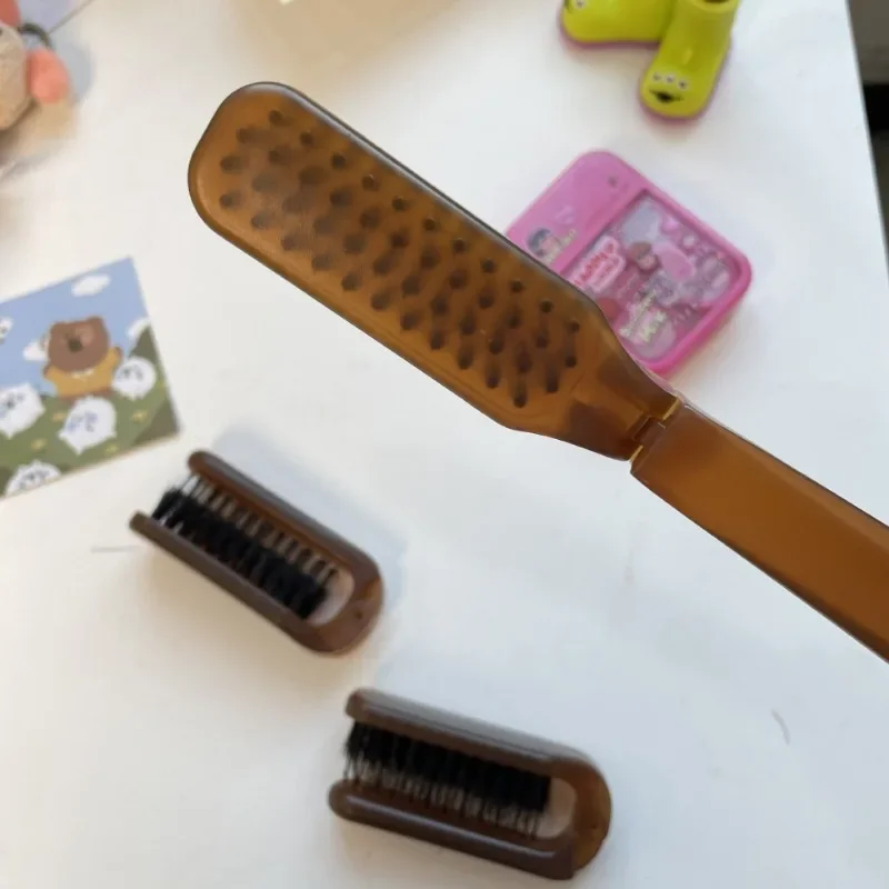 Pig Mane Hair Combs Head Styling Massage Combs Women Portable Folding Anti Static Hair Brush for Barber Styling Accessories