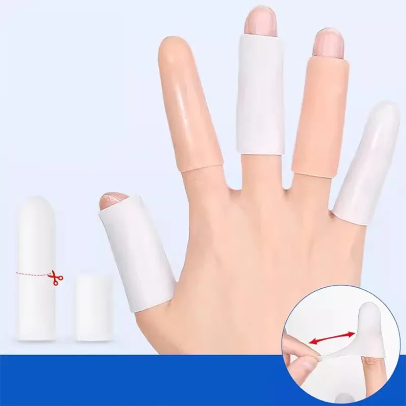 5Pcs Silicone Finger Protectors & Toe ubes, HeatResistantAnti-Slip SleevesforBakingCookingHamburgerPizza, KitchenToolAccessories