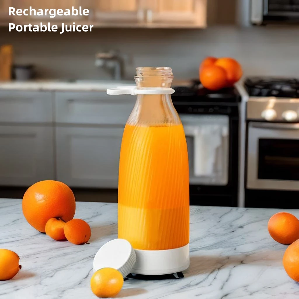 Rechargeable Portable Juicer 500ml Smoothie Orange Squeezer In Summer  Electric Juicer Mini Portable Blender Glass Juice Bottles - AliExpress