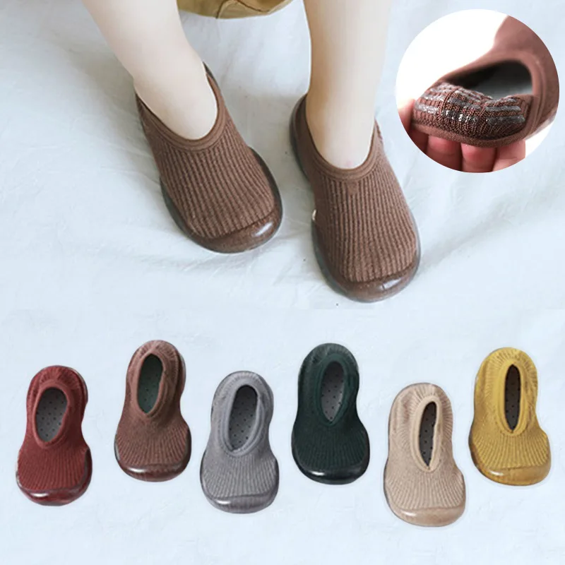 Newborn Baby Boys Girls Socks Shoes Non-slip Soft Rubber Sole First Walkers Infant Toddler Solid Color baby shoes,soft sole shoes