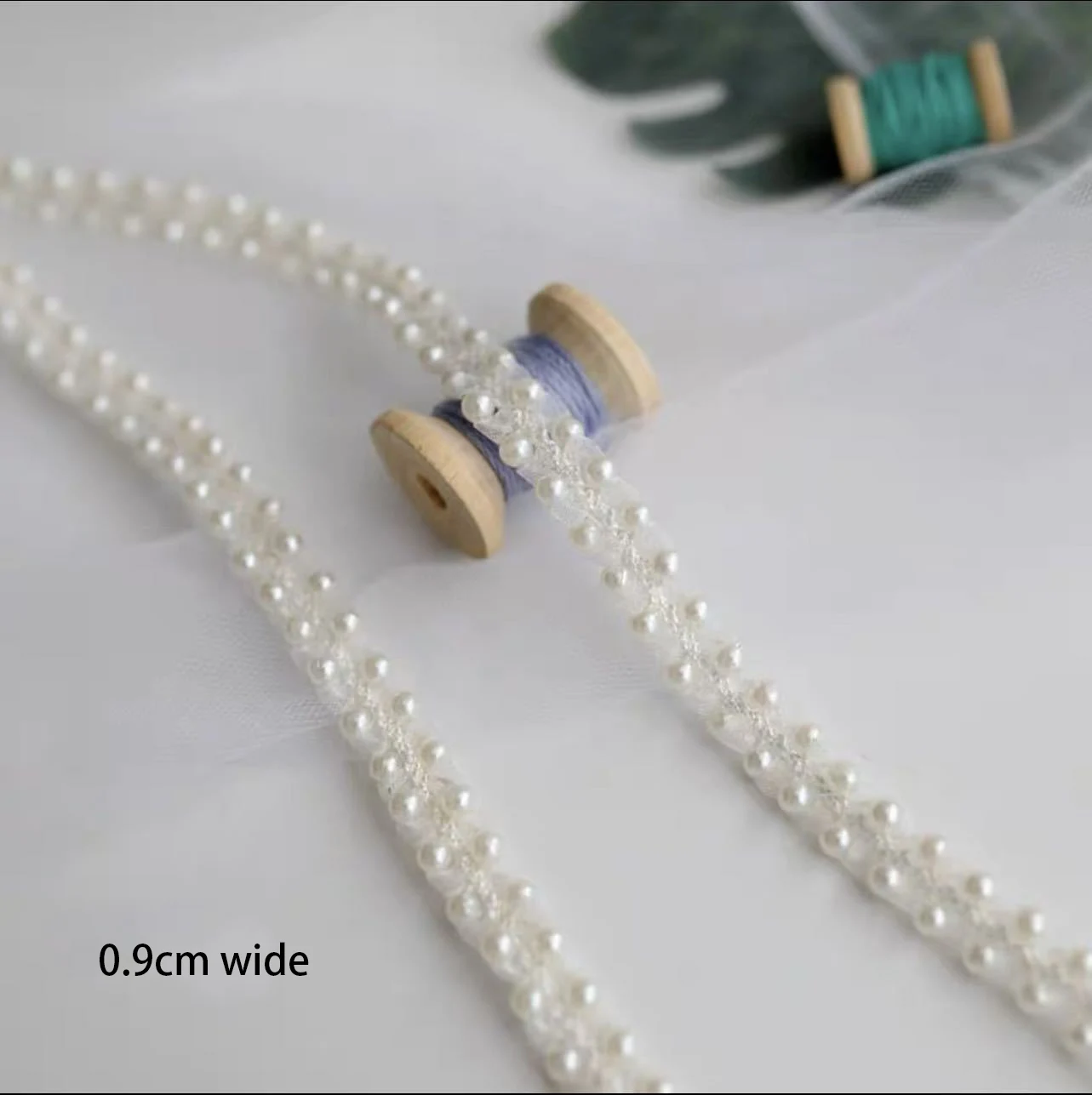 Lace Fabric Lace Ribbon Lace Garment Accessories Lace Sewing Supplies Lace Decoration Lace Accessories Lace Sewing Accessories 1 Yard Pearl Beaded Lace Trim Ribbon Fabric Clothes Decoration Wedding Dress Collar Sleeve Lace Applique DIY Crafts