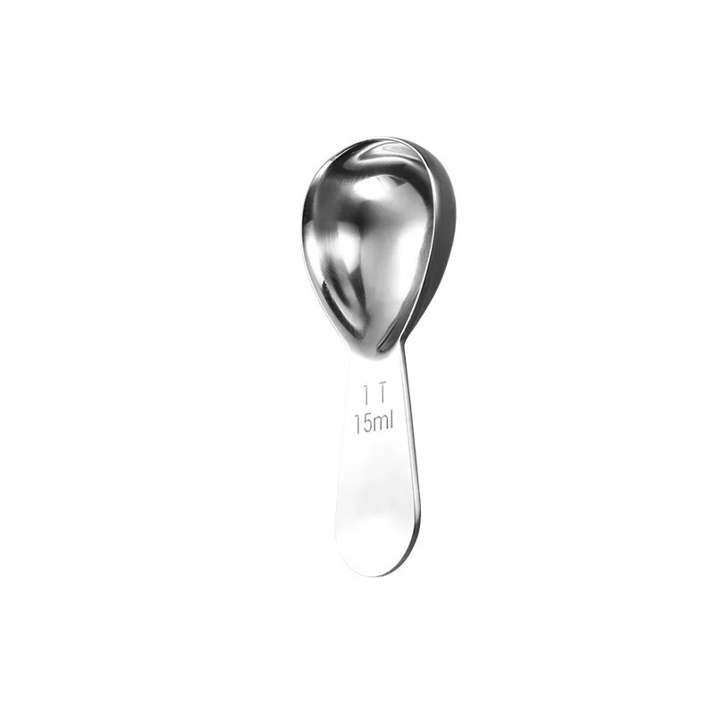 Coffee Spoon 15ml/30ml Stainless Steel Coffee Spoons Coffee Measuring Scoop for Ground Beans Tea Sugar Delicate Home Barista Accessories
