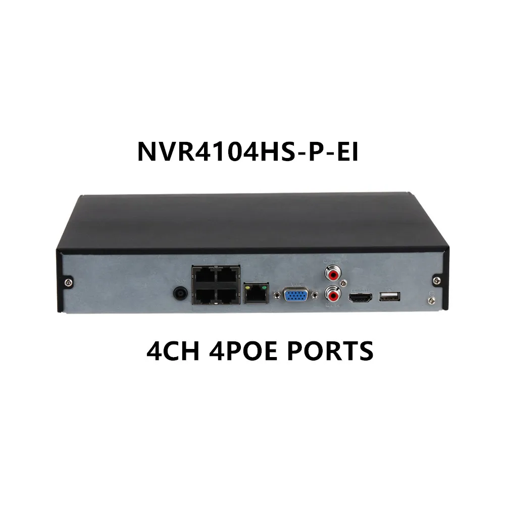 Network video recorder Dahua NVR4104HS-P-EI 4CH with 4Poe & NVR4108HS-8P-EI 8CH with 8POE max support 16MP Resolution 4K WizSense AI NVR Recorder