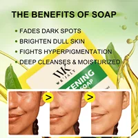 WK JALY Savon blanchissant au citron naturel, nettoyant, réduit les taches noires, l'hyperpigmentation, éclaircit la peau terne pour tous les tons de peau 3