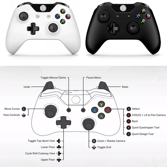 Controle com fio para Xbox one, GENAI com dupla vibração Controlador de  Jogos com fio Xbox One, Controlador de joystick USB, Gamepad com Macaco de