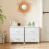 JHK Living Room Cabinet Set of 2 Fabric Drawers Tables With Storage Sofa Table Closet Chest Clothes Display Cabinet Of Furniture 1