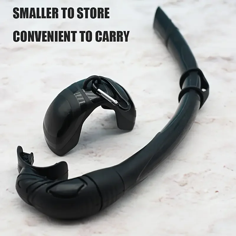 Soft Silicone Diving Snorkel Portable Foldable Wet Scuba With Storage Case Top Valve for Freediving Spearfishing Swimming