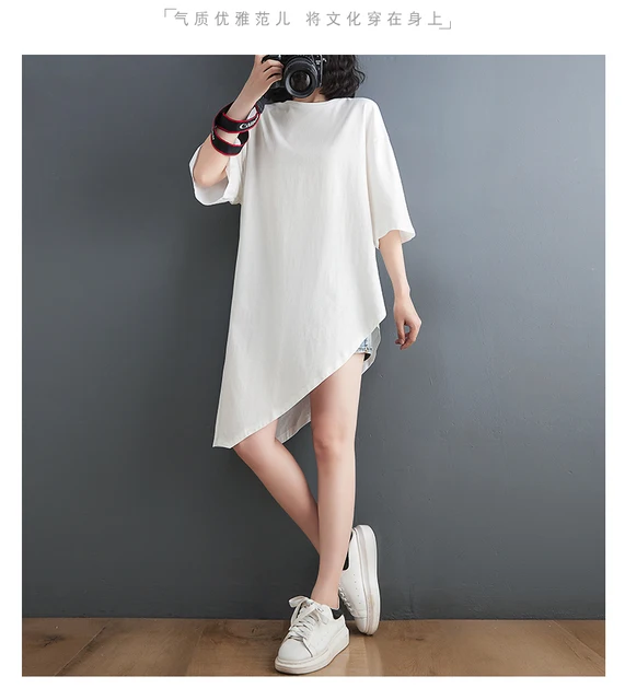 Maglietta Donna Oversize Con Scollo A V - Cotone E Poliestere, Comoda E Casual - Foto 11