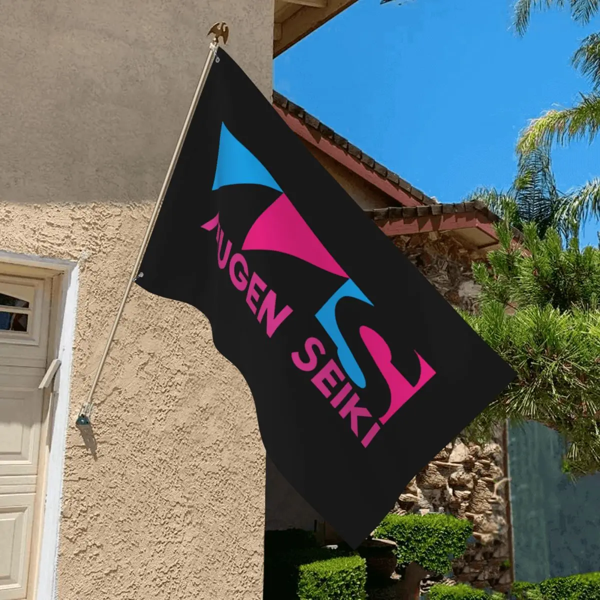 Limited Mugen Seiki Rc Logo Outdoor Banner Novità College Funny Dorm Banner House Yard Decoration Banner