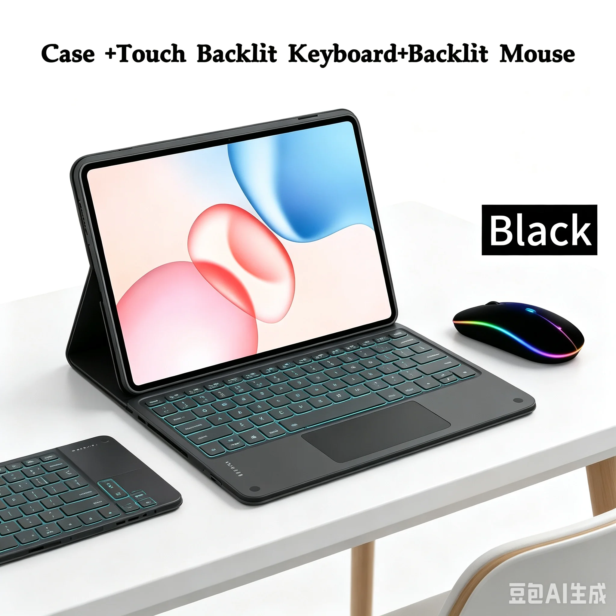 Enhanced Tablet Protective Stand Case with Detachable Keyboard and Smart Folio Design