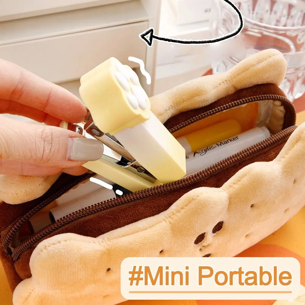 Durable Gradient Cat Claw Mini Stapler with Staples Multifunctional Paper Binder Stapler Set Office School