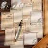 30Sheets Collage Supplies Memo Sticky Poetry Pad Account Convenience Material Decoration Writing Handmade Scrapbook 157*97mm 1