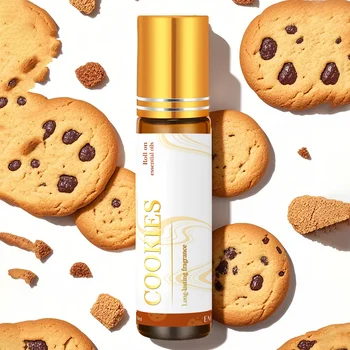 Cookie Scented Essential Oil Roll-On, 10ml - Warm Aromatherapy for Comfort & Relaxation - Sweet Baked Scent, Travel-Size Gifts 1