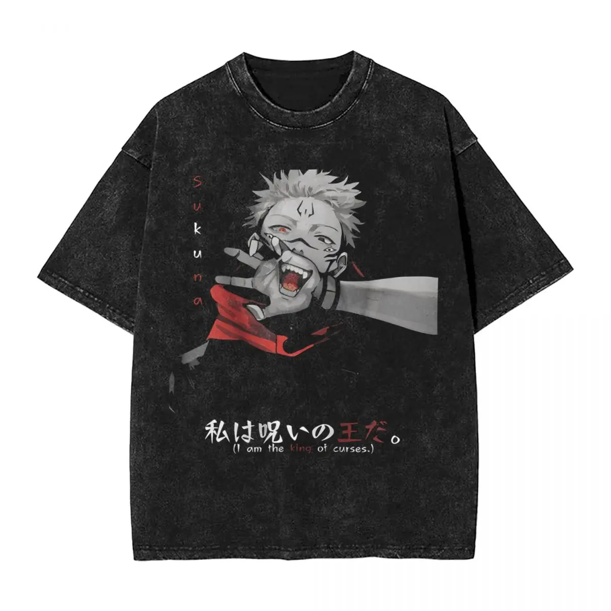 Anime Jujutsu Kaisen Gojo Satoru T Shirts Washed Men Women Cotton Harajuku T-Shirts Ryomen Sukuna Retro for Men Women Tops Tees 2