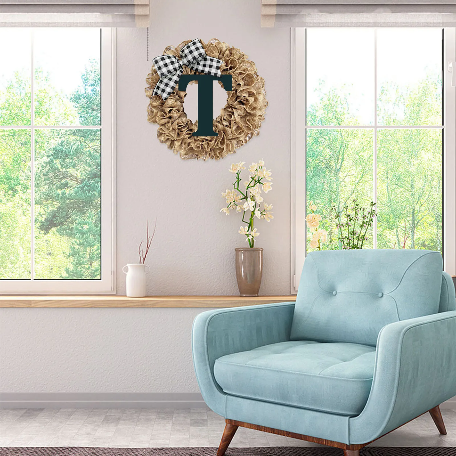 

Подвесная металлическая гирлянда, 26 букв, фамилия, круглый год