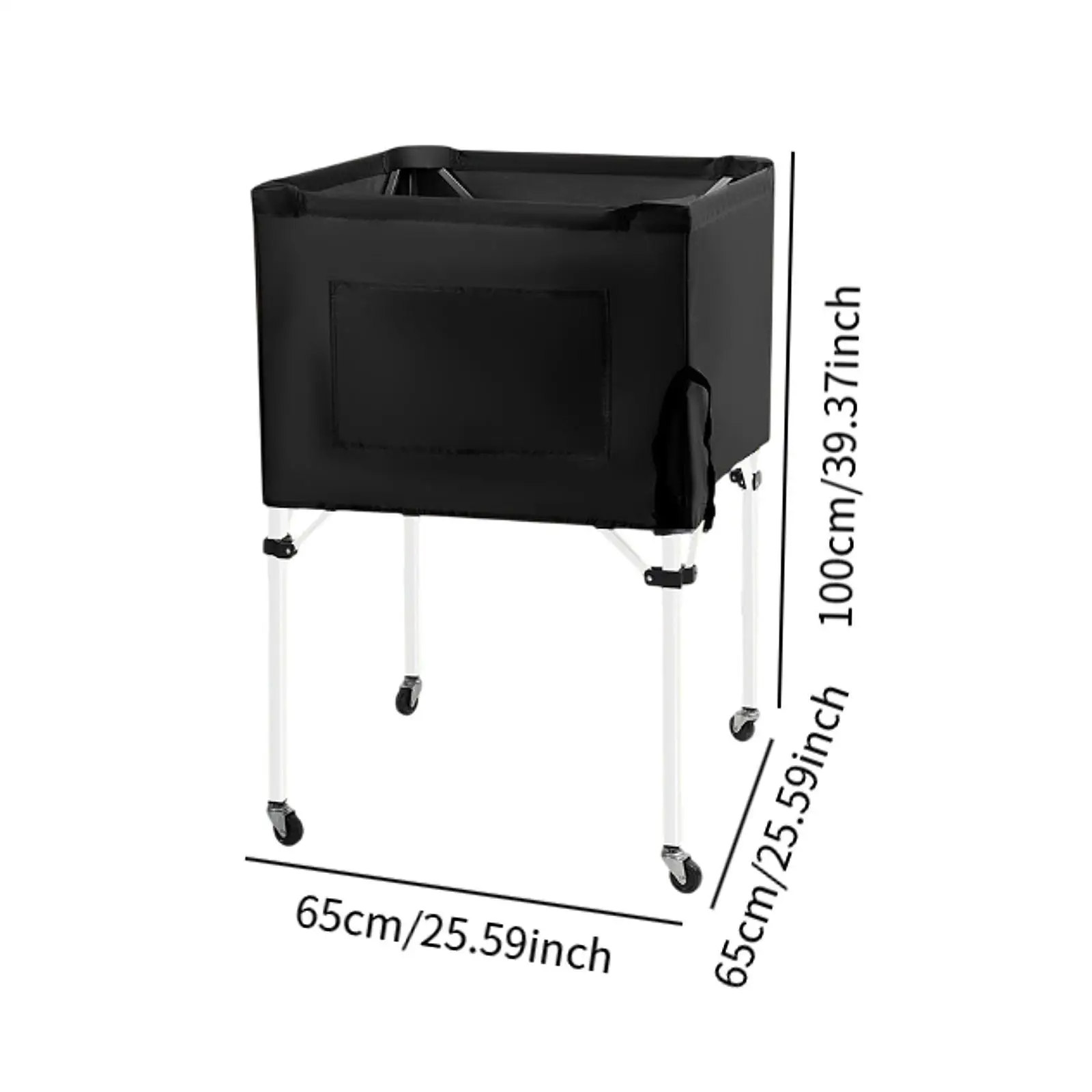 Rolling Sports Ball Cart Ball Holder Storage Cart Folding Volleyball with Wheels for Gym Garage Tennis Soccer Indoor