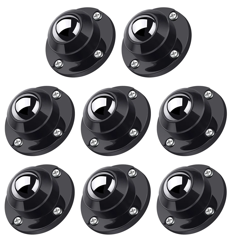 

8 Pack Self Adhesive Caster Wheels For Furniture, Load Capacity 28LBS Per Wheel, Low Profile Swivel Wheels Durable