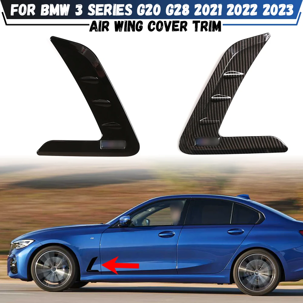 สําหรับ BMW 3 Series G20 G28 2021 2022 2023 รถด้านข้าง Wing Air Flow Fender Grill Outlet Intake Vent Trim อุปกรณ์เสริมอัตโนมัติ 1