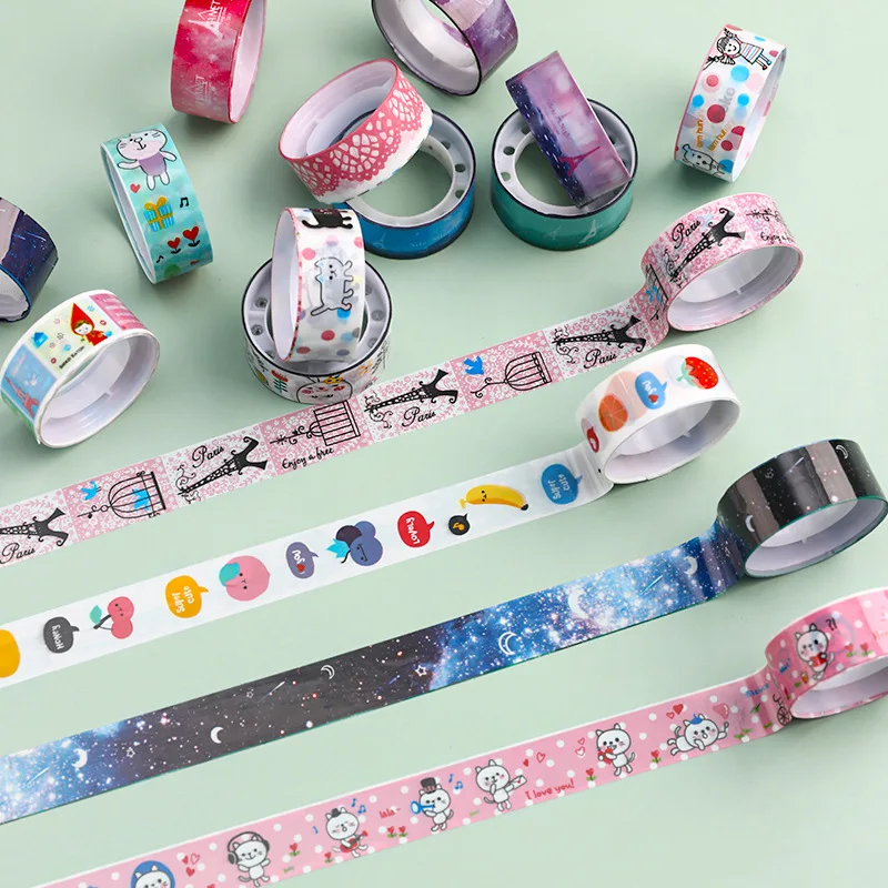 

100pcs/lot Cartoon Rabbit Bear Washi Tape Decoration Sticker Scrapbooking Diary Adhesive Masking Tape Stationery School Supplies