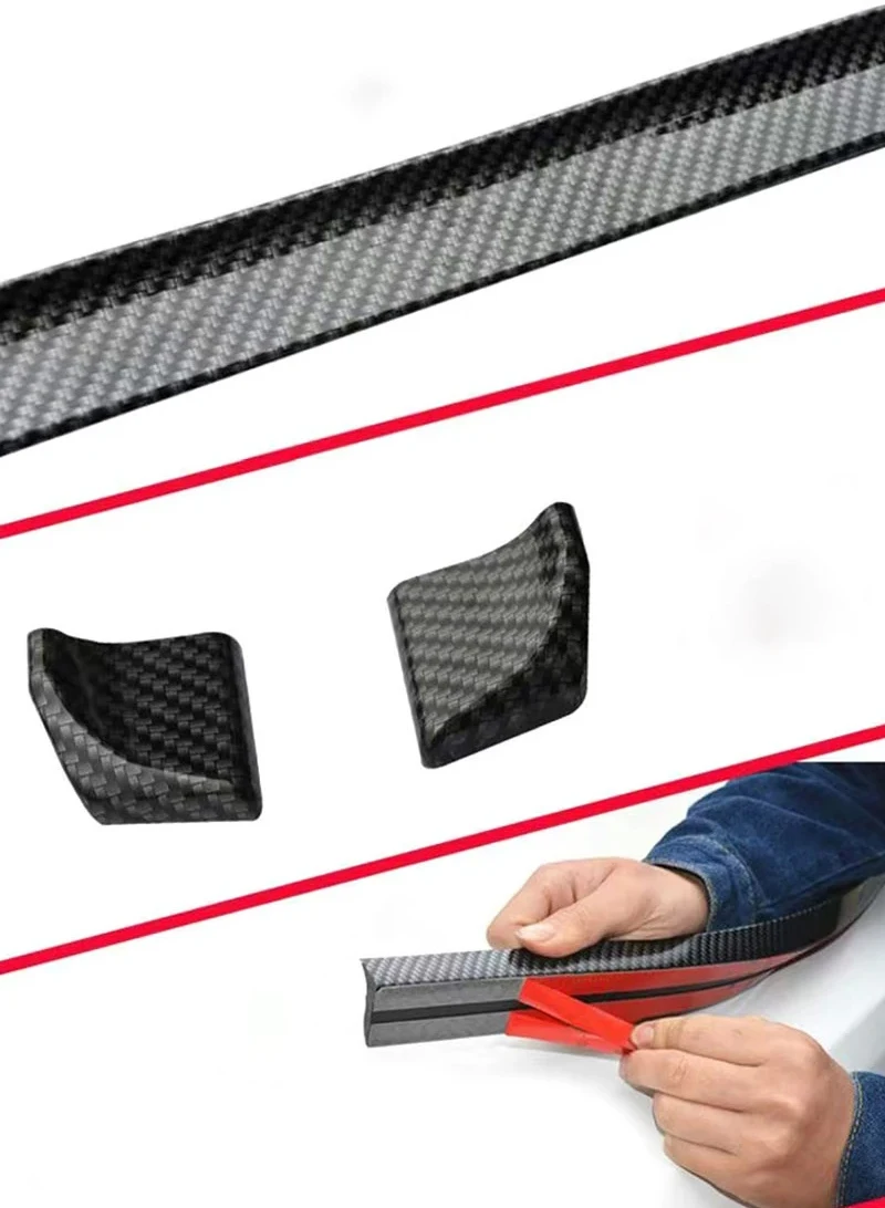 Universal 1,5 M Auto-Styling 5D Carbon Faser Auto-Styling 5D Faser Glänzend Schwarz Spoiler DIY Refit spoiler für Auto Zubehör – Detail 2