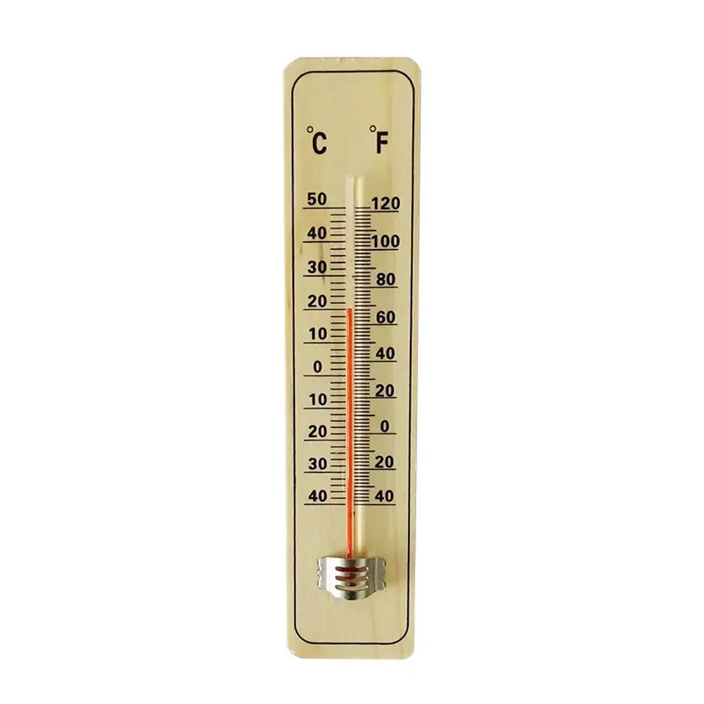 Wooden Indoor Wall Mounted Outdoor Thermometer - China Wooden