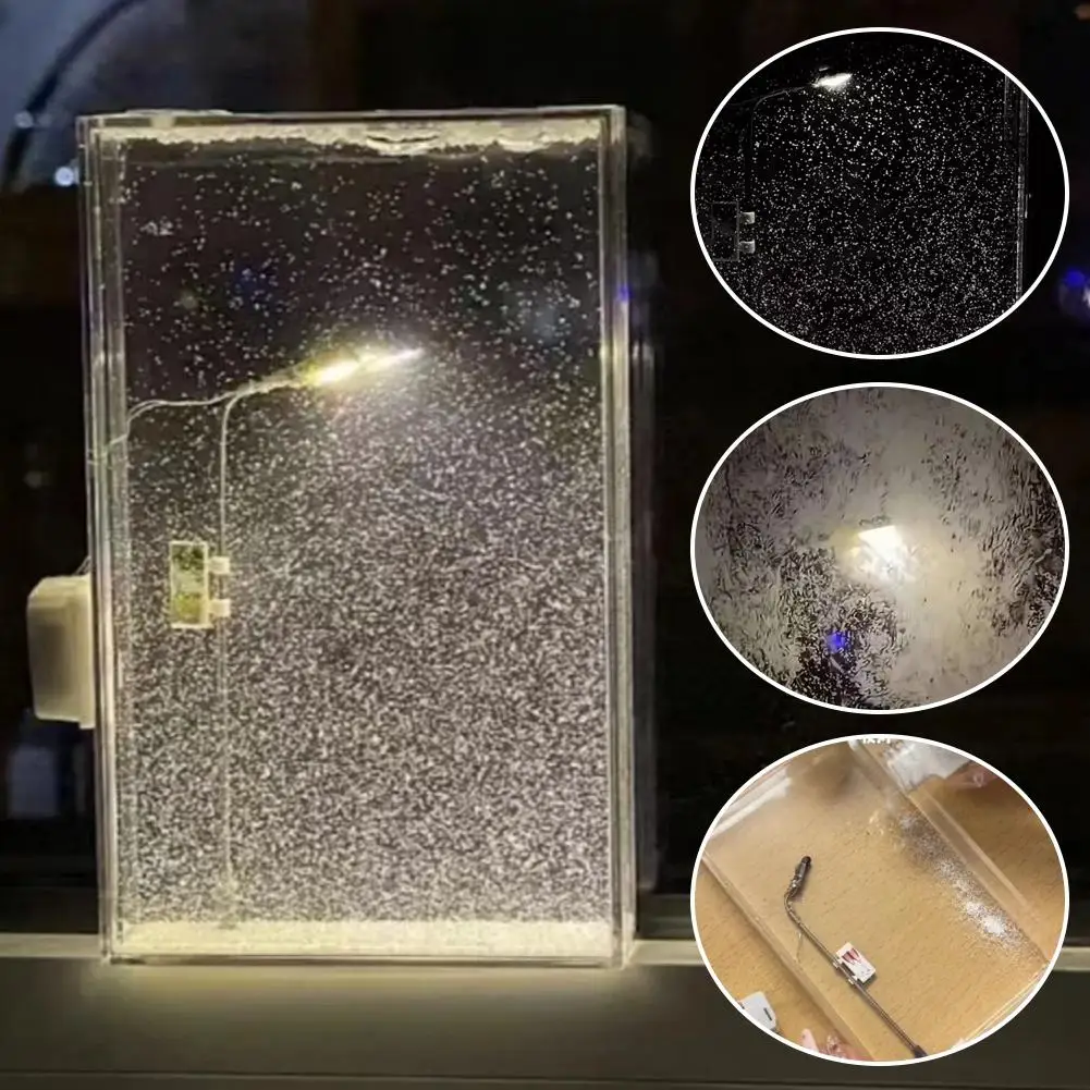 Snowy Night Creative Snow Scene Night Light Handmade DIY Street Light Material Package Gift night light