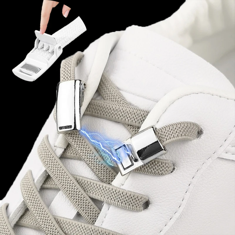 

Magnetic Shoelaces No Tie Shoelaces Unisex Elastic Sneakers Buckle Connector Laces Kids Press Lock Shoelaces Shoes Accessories