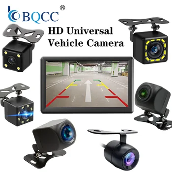 Telecamera Universale per Retromarcia Auto BQCC, Visione Notturna HD 140° ° Telecamera di Retromarcia Impermeabile ad Angolo Ampio per Parcheggio
