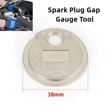 스파크 플러그 갭 게이지 도구, 코인 타입 0.6-2.4mm 범위 측정, 스파크 플러그 게이지 갭 도구 필러, 1 개