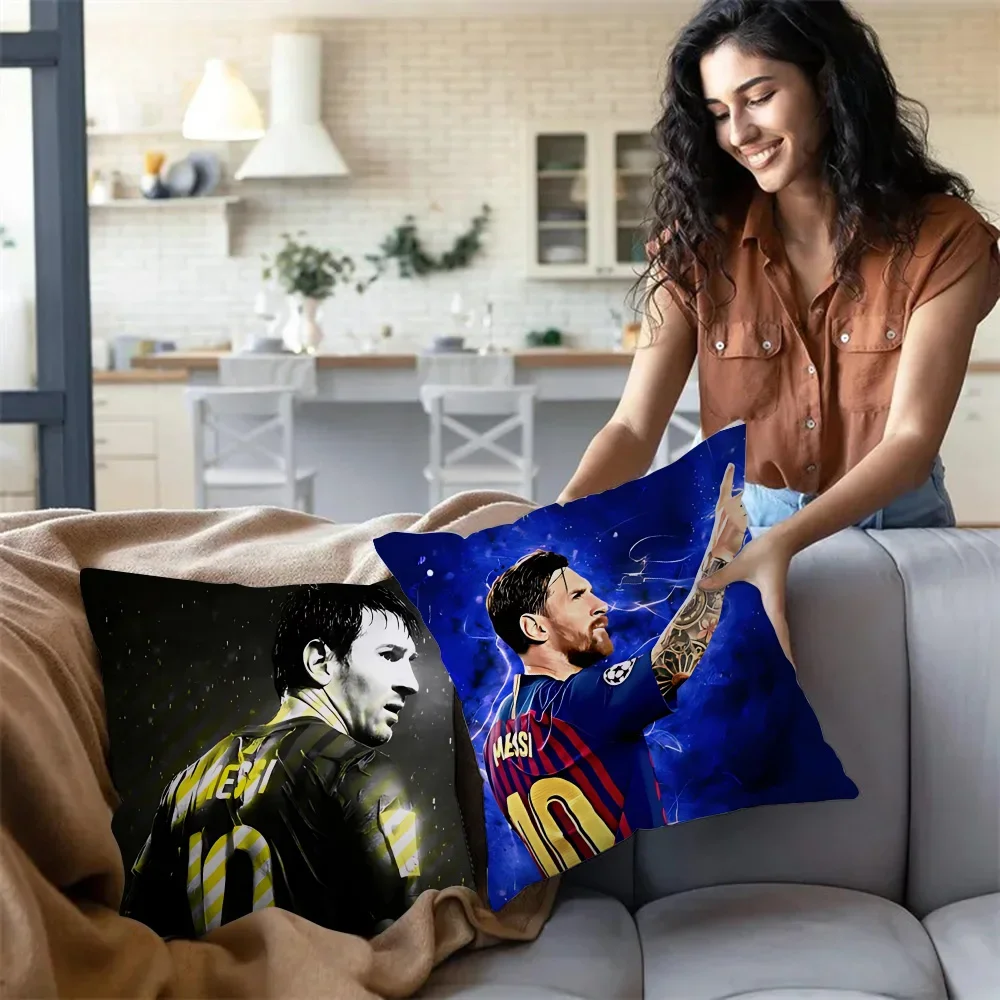 M-MessiS Pillow Covers Cartoon Sofa Decorative Home Double-sided Printing Short Plush Cute Cushion Cover 3