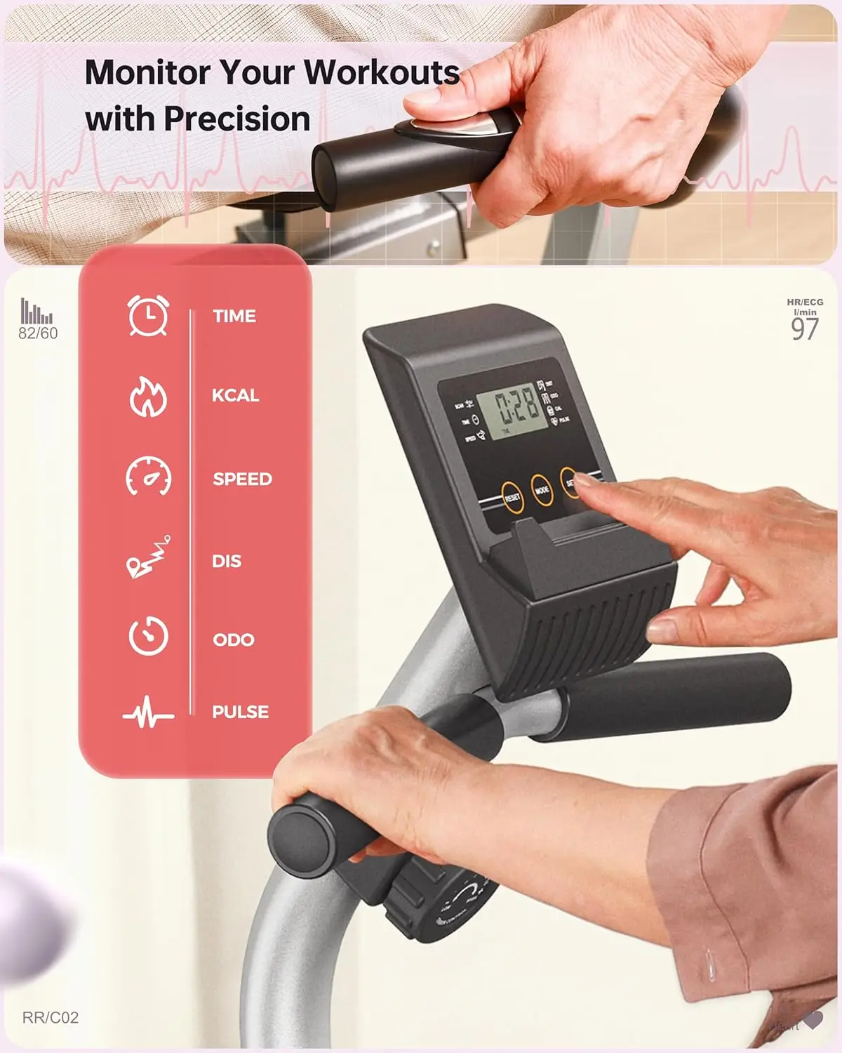 Exercise Bike for Adults Seniors with Quick Adjust Seat, Capacity & 16-level Resistance