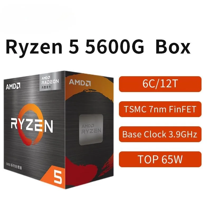 Neue amd ryzen 5 5600g box version novo cpu vega 7 mit kühler 