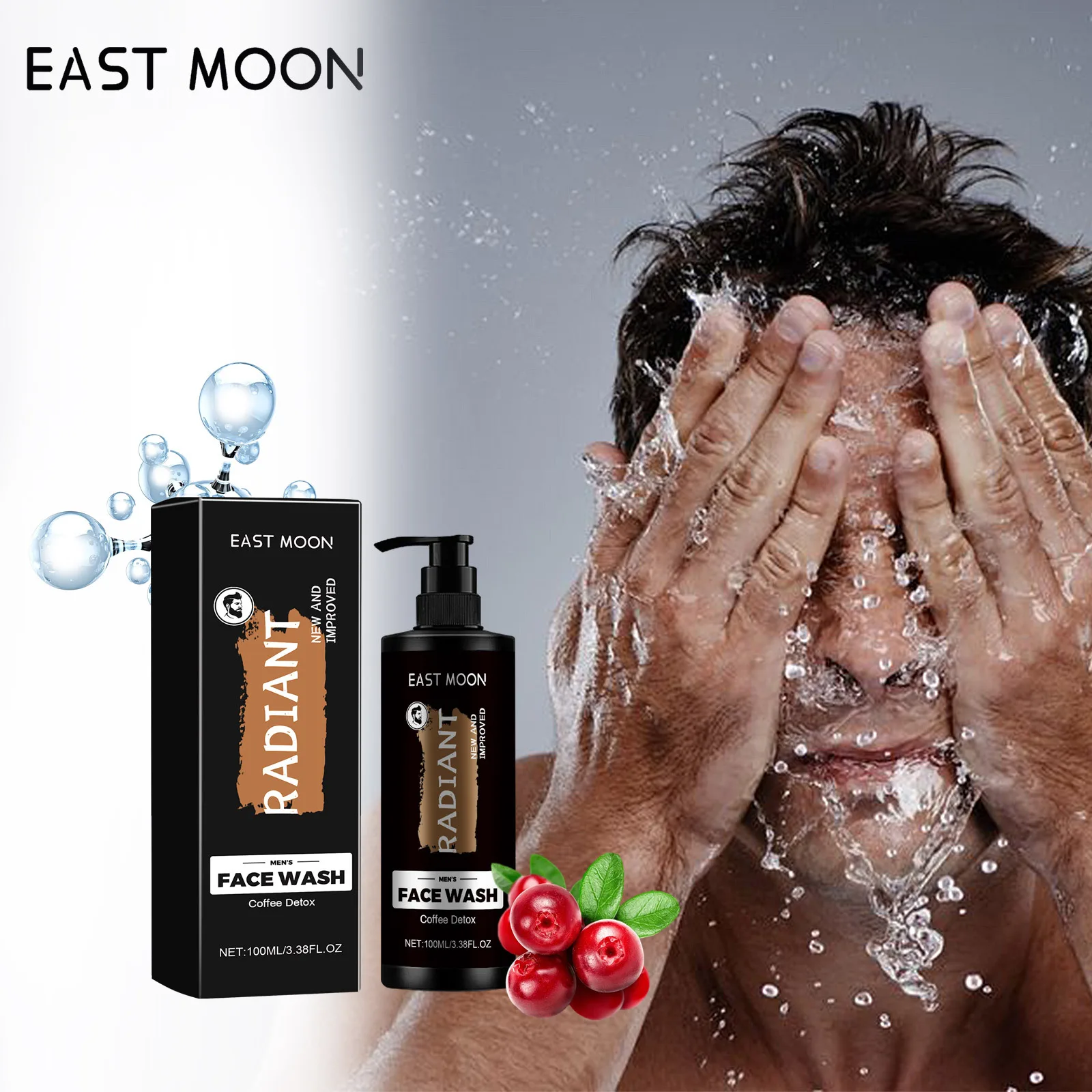 Men Facial Wash Lotion Clean Pores Exfoliate Acne Blackhead Removal Oil Control Moisturize Lighten Improve Dull Cleansing Cream 6