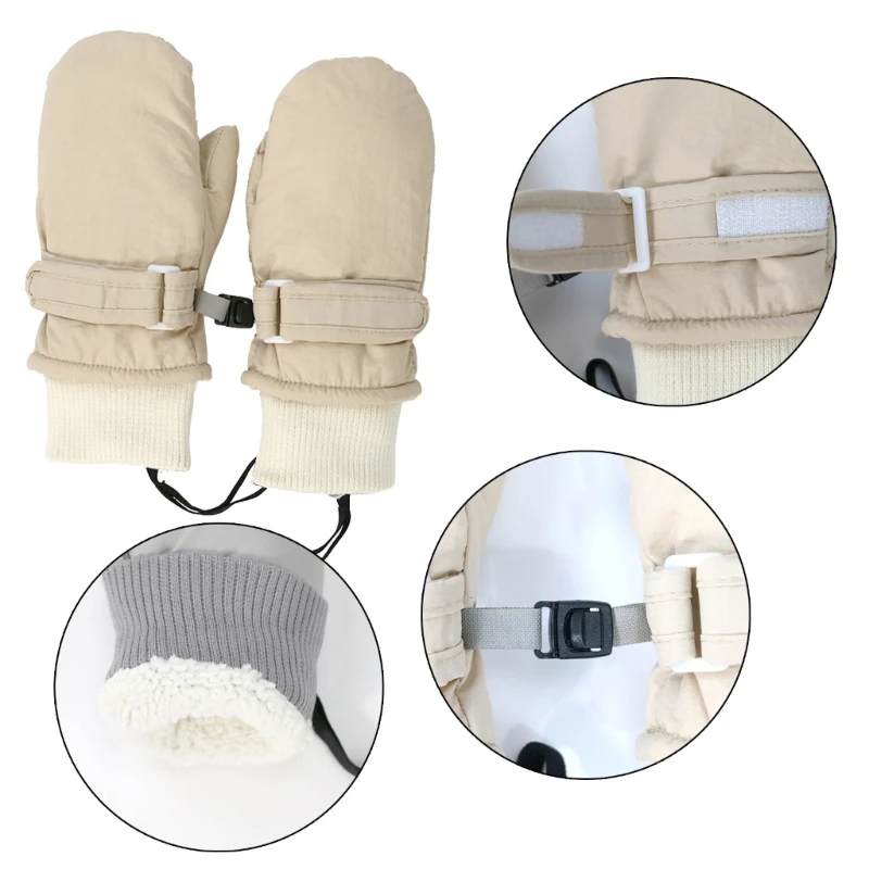 Baby Winter Gloves Kid Waterproof Ski Gloves Warm Mittens Quick-Dry Gloves Gift 6