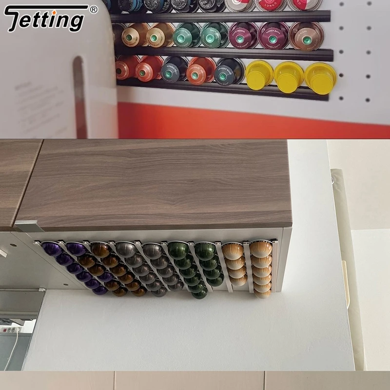 Space-Saving Coffee Pod Capsule Holder Set – 6 Pack Counter Storage Strips