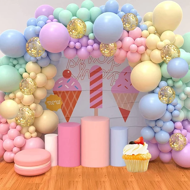 Pastel Rainbow Birthday Decorations  Rainbow Birthday Party Decorations -  Macaron - Aliexpress
