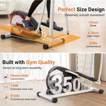 Elliptical Exercise Machine, Ultra-Silent Magnetic Elliptical Training Machines for Home Gym, 8 Resistance Levels Control 5