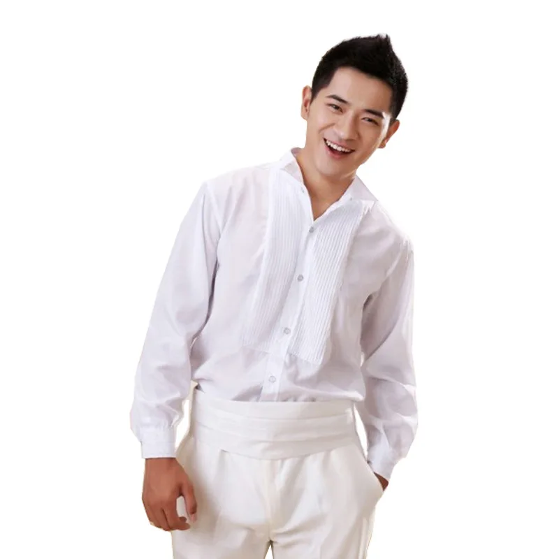 Men's Formal Business Dress Shirt Wedding Party Stage Tops mens dress shirt
