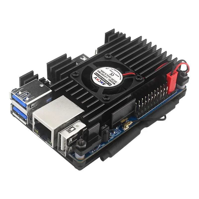 Orange Pi 3 LTS Aluminum Alloy Case with Fan Active Passive Cooling Enclouse Met