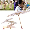 White Wedding Umbrella Cosplay Photo Prop Paper Party Decor Bridal DIY Craft - Image 2